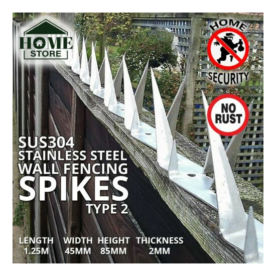 [Free Shipping] Stainless Steel Security Wall Anti Climb Fencing Spikes Type2  image {1}