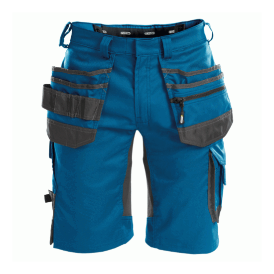 DASSY Trix 250083 Sretch Multi-Pocket Work Shorts - Azure Blue image {1}