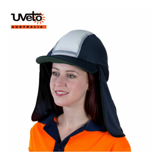 UVeto Australia Gobi Over Hat Hard Hat Sun Protection Cover UPF50+ Micro Mesh image {2}