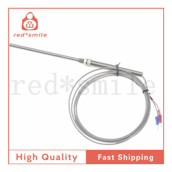NEW K Type 5*100mm M8 Screw Thread probe thermocouple with 2m Cable USA image {2}