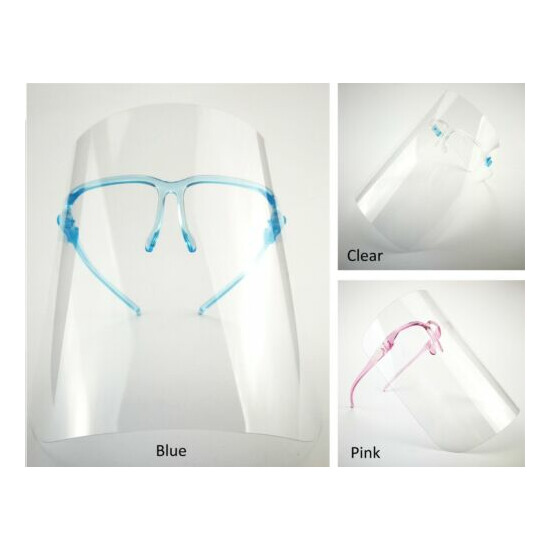 [25-50-100 PACK] Adult Anti-Fog Clear Safety Glasses Face Mask Shield Protection Thumb {5}