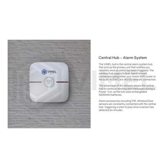 4G Wireless Home Alarm System WIFI Dual PIR Window Door Sensor Security Camera image {3}