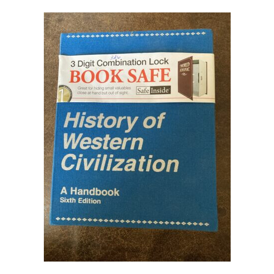 3 Digit Combination Lock Book Safe, History of Western Civilization image {1}