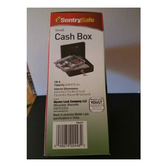 SENTRY SAFE SMALL CASH BOX-NON FIREPROOF-NON WATERPROOF image {2}