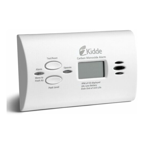 9PC Kidde Carbon Monoxide Detector Battery Backup, Digital Display & LED Lights image {2}