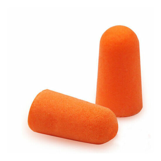 400 EarPlugs foam soft Orange sleep travel noise shooting 400 ear plugs Thumb {10}