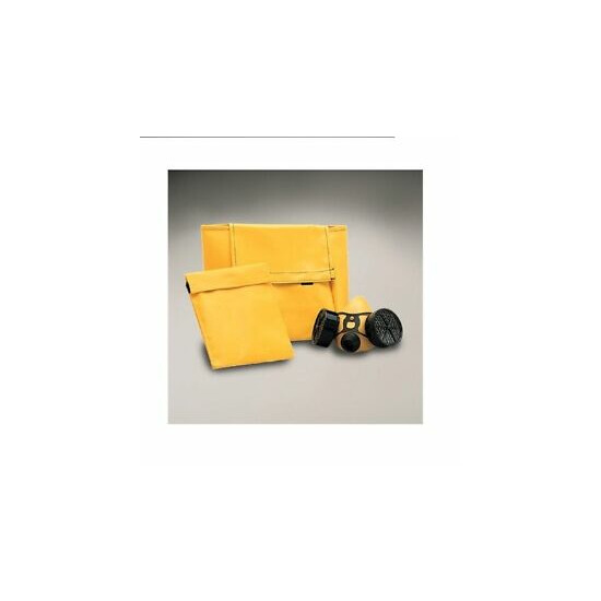 7" x 4" x 9" Yellow Vinyl Respirator & Equipment Carry Bag Holds Half Mask NEW! image {1}