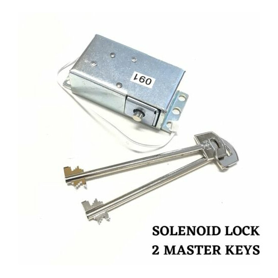 Gun Safe Lock Replacement with 2 Override Keys Black Keypad Safe Electronic Lock image {2}