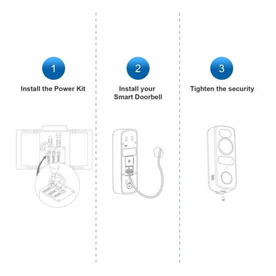 VENZ WiFi Video Doorbell Camera, Wired-1080P HD,IR Night Vision,Motion...  image {2}