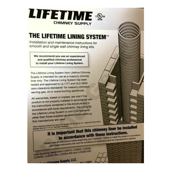 INSTALLED 6 INCH LIFETIME DOUBLE WALL STAINLESS STEEL CHIMNEY LINER--NEW JERSEY image {3}