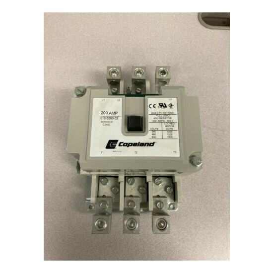 Copeland 208/240V, 200 Amp, 3 Pole, Contactor Switch 012-3200-02 Series A1 C2402 image {1}