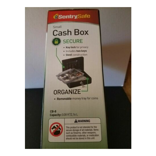 SENTRY SAFE SMALL CASH BOX-NON FIREPROOF-NON WATERPROOF image {3}