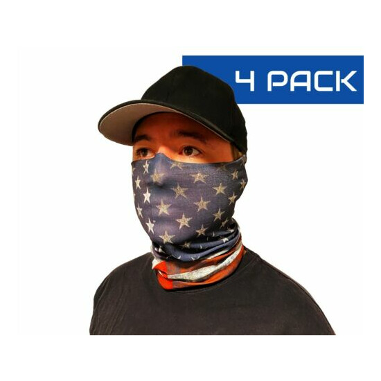 USA Flag Face Mask/Gaitor (Pack of 4) image {1}