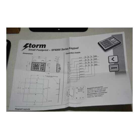 Storm Small Footprint Keypad SF6000 Series 8616-410023 image {2}