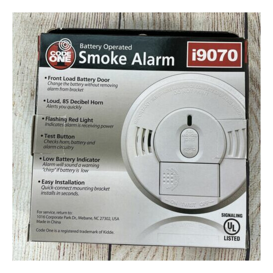 Kidde Code One Smoke Alarm Battery Operated Smoke Alarm i9070 w 10 Year Warranty image {2}