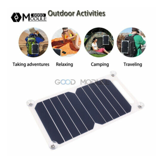 5V 10W Portable Solar Power Charging Panel USB Charger for Samsung IPhone Tablet image {4}