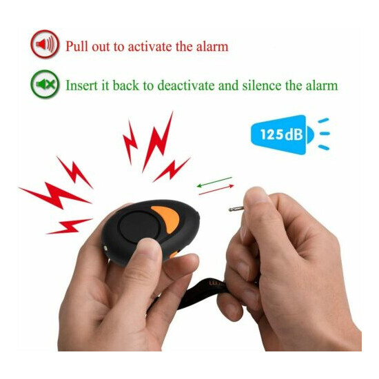 Personal Alarm Door Window Alarm - Safesound 125dB Self Defense Alarm Keychain  image {2}