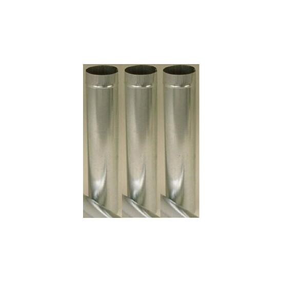 3 Imperial 6" D x 24" L Galvanized Steel Furnace Pipe Metallic Heating GV0357 image {1}