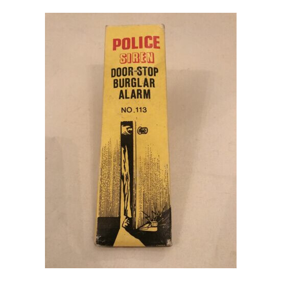 Vintage Police Siren Door Stop Burglar Alarm image {2}