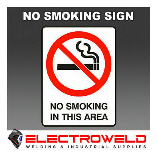 "No Smoking In This Area" Sign Notice, Safety Work Home 225 x 300mm Brady 841089 image {1}
