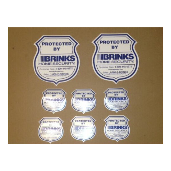 6 - NEW BRINKS Window Decals with 2 LAMINATED BRINKS Signs image {1}