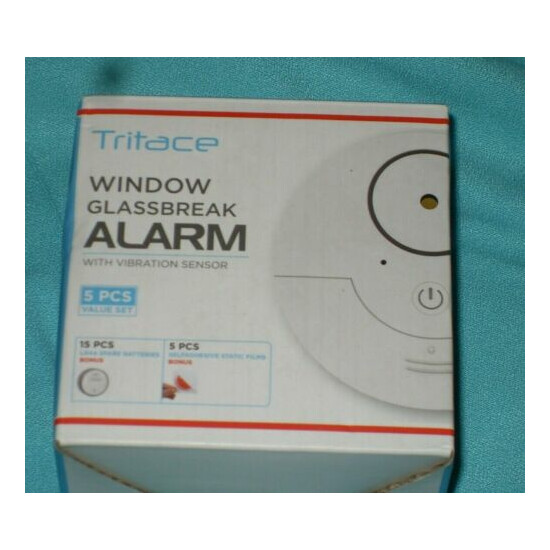 Tritace Window Alarm with Vibration Sensor Feel Safe at Home 5 piece set NEW image {1}