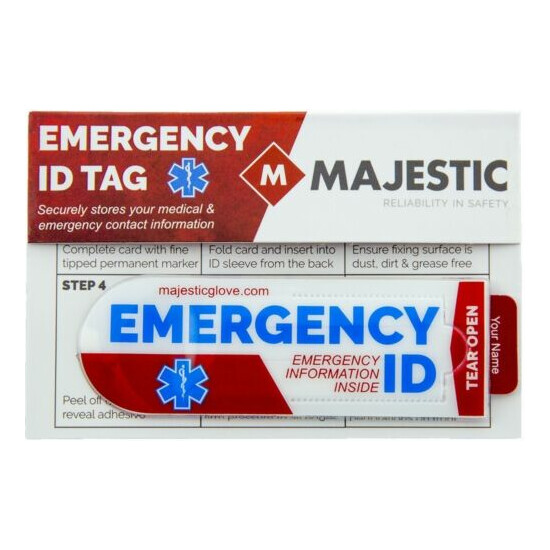MAJESTIC GLOVE HARD HAT EMERGENCY IDENTIFICATION TAG, 1 PACK, FREE SHIPPING image {4}