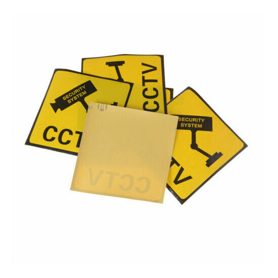 3x/set CCTV Security System Camera Sign Waterproof Warning Stickers-w- image {5}