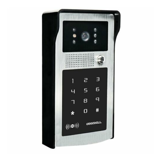 Wired 7" Video Door Phone Doorbell Intercom Entry System + IR RFID Code Keypad image {2}