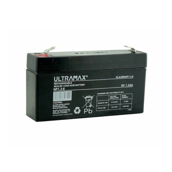 ULTRA MAX 6V 1.3AH (1.2AH) Battery Response Alarm Security Solar Alarm & Bell  image {1}