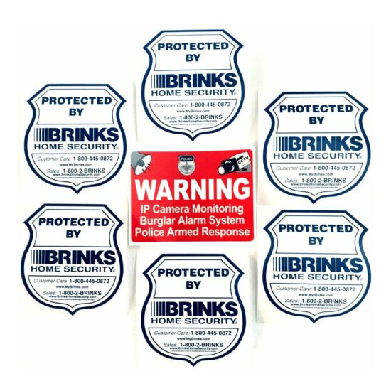 Home Security Alarm System Camera Video Stickers Warning Decals Outdoor Sign Lot image {1}
