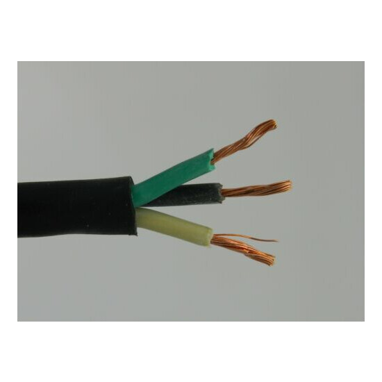 10 ft 14/3 SJOOW SJO SJ SJ00W Black Rubber Cord Outdoor Flexible Wire/Cable image {1}