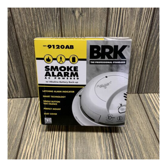 BRK First Alert 9120AB Smoke Detector - AC Powered with 9v Battery Backup (C) image {1}