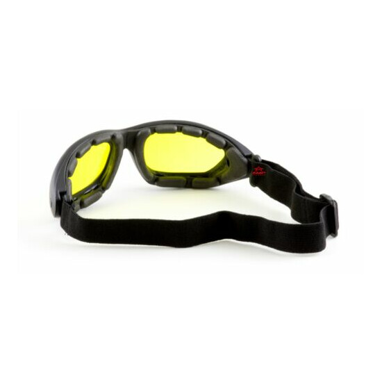 MGSafety Challenger Yellow/Amber Foam Padded Safety Goggles Sun Motorcycle Z87+ image {6}