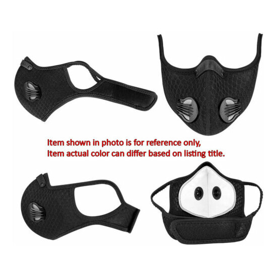 Nylon Mesh Face Mask w/ Replaceable PM2.5 HEPA Carbon Filter (Dark Blue) image {4}