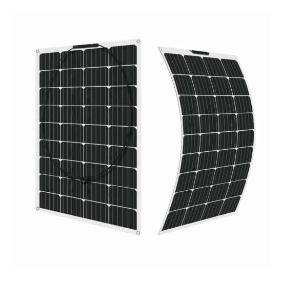 130W Watt 12V Mono High-Flexible Solar Panel Home Battery Charger For RV/ Boat image {3}