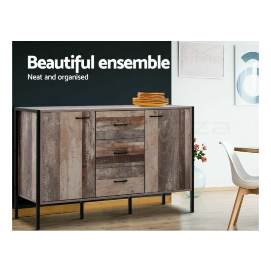 Artiss Buffet Sideboard Cabinet Storage Kitchen Hallway Table Industrial Rustic image {2}