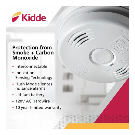 Kidde I12010SCO Combination Smoke and Carbon Monoxide Alarm White image {3}