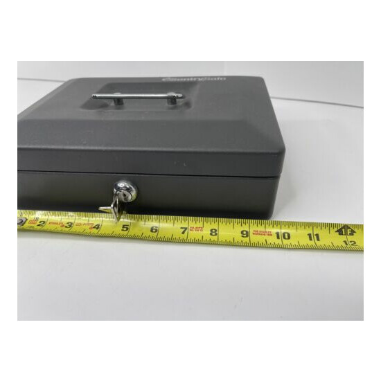 Sentry Safe Medium Cash Box With Privacy Lock Black Removable Cash Tray 2 Key VG image {6}
