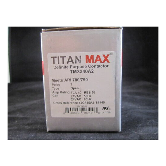 Titan Max Dp Contactor 3 Pole 40 Amp 24V 61445 TMX340A2 NOS FREE SHIPPING image {1}