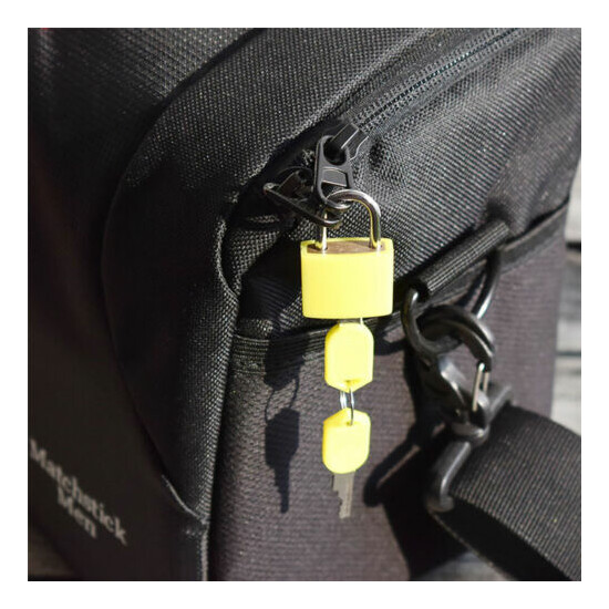 Small Mini Padlock Travel Tiny Suitcase Lock Luggage Bag with 2 Key image {4}