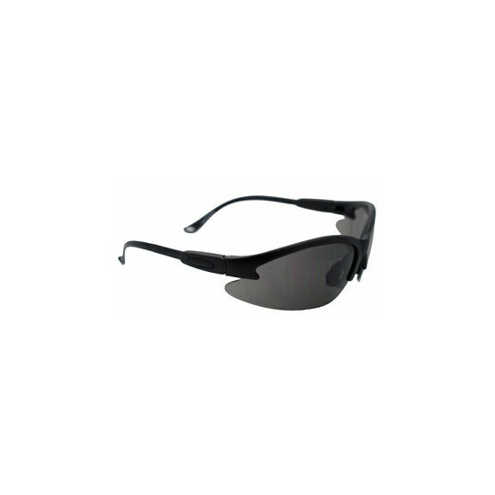 Contender Safety Glasses Smoke Lens BlackFrame Z87.1 Global Vision ICONTENSM image {1}