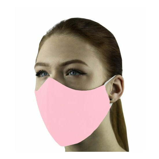 3 Face Masks Set In 3 sizes Triple Layers 100% Cotton Washable Reusable W/Pocket image {8}