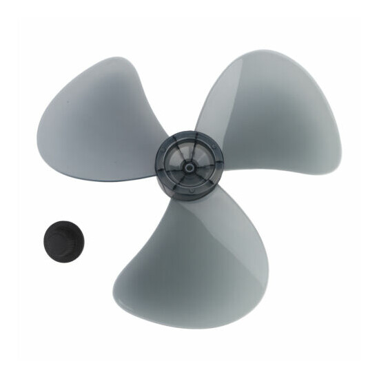 Universal Thicken Plastic 3 Leaves Fan Blade with Nut Cover for 16 Inch Fan New image {1}