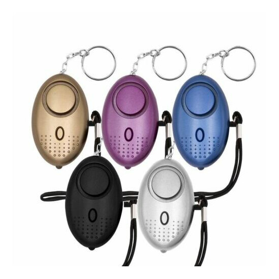 5Packs Personal 140DB Safe Sound Keychain Alarm LED Light Emergency Self defense image {1}