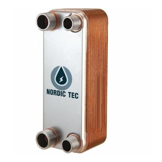 Stainless steel PLATE HEAT EXCHANGER NORDIC Tec 1 DN25 100-175kW +INSULATION BOX Thumb {6}