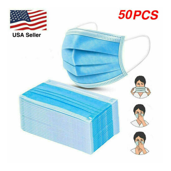 50 PCS Personal Health Pollen Face Mask Filter Air Pollution BFE99% image {2}