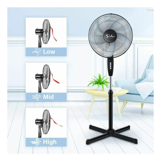 Simple Deluxe 2-Pack Oscillating 16″ 3 Adjustable Speed Pedestal Stand Fan image {5}