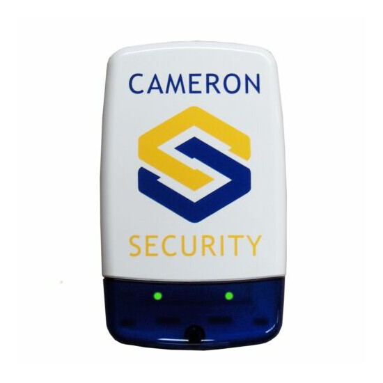 Dummy / Decoy security Alarm Bell Box, dual Flashing LED's & printed logo (C) image {1}
