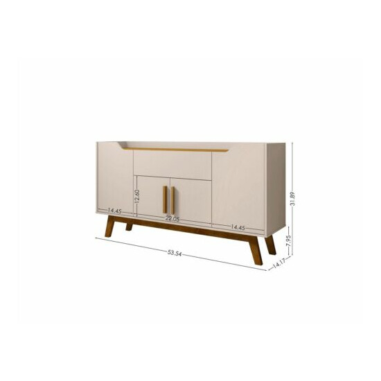 Addie 53.54 Sideboard in Off White and Cinnamon image {2}